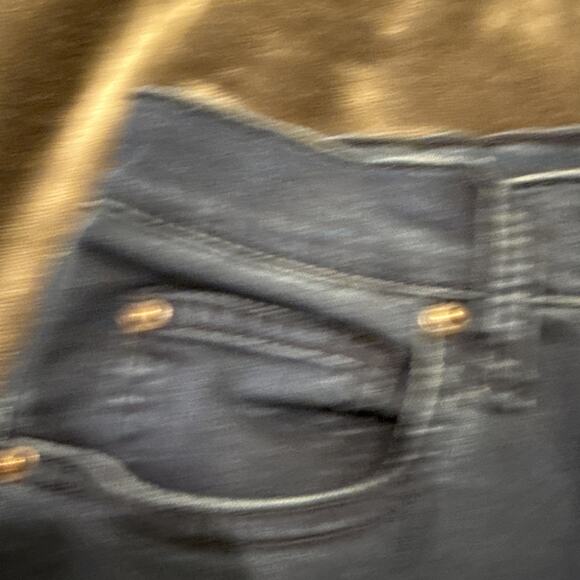 WEWOREWHAT Jeans Women 25 Blue Dark Wash Denim High Rise Straight Leg RN#124917 - Picture 4 of 10